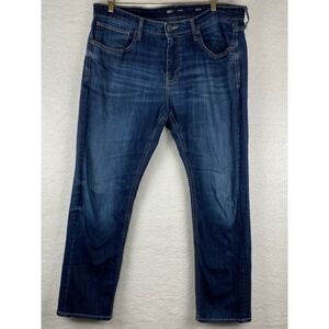 BKE Mason Mens Jeans 36x30 Blue Dark Wash Straight Leg Stretch Denim